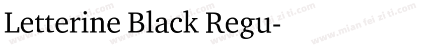 Letterine Black Regu字体转换